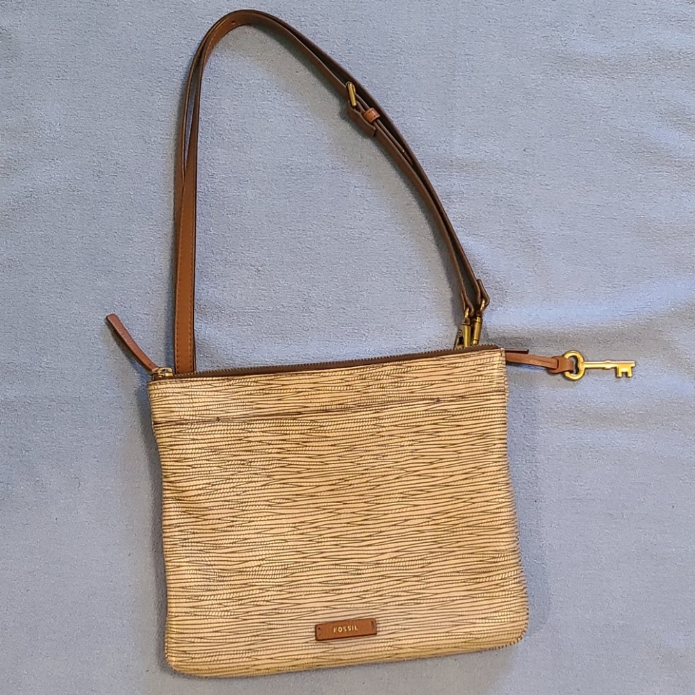 Fossil leather crossbody bag